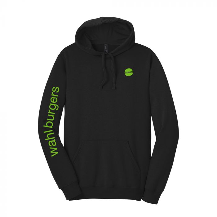 Lime green 2025 and black hoodie